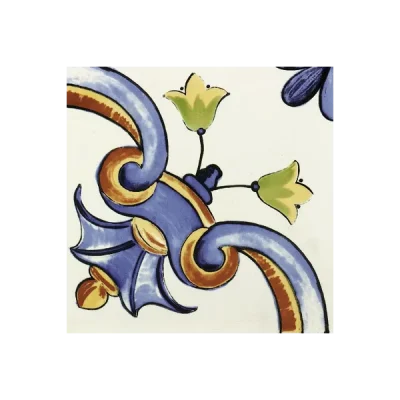 Azulejos Galan Flor Azul 20x20 cm