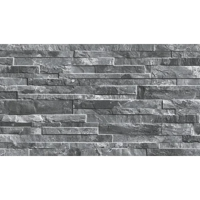 Carrelage effet parement Arcane gris anthracite 32x89 cm