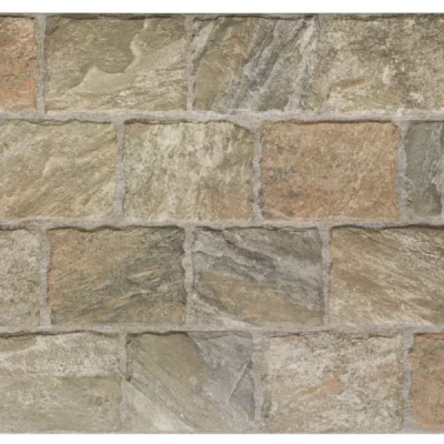 Carrelage effet parement Borie naturel 44x66 cm