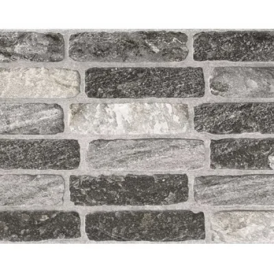 Carrelage effet parement Briquette gris 31x56 cm