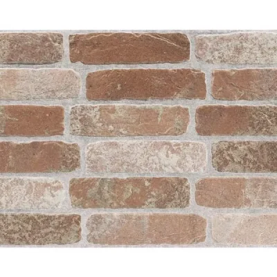 Carrelage effet parement Briquette terracotta 31x56 cm