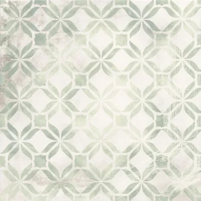 Carrelage extérieur effet carreaux ciment Fragment Menthe R11 14 mm 32,9x32,9 cm