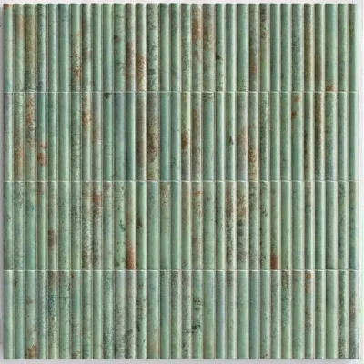 Carrelage mur effet zellige Tanger turquoise 15x30 cm