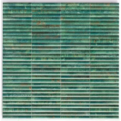 Carrelage mur effet zellige Tanger vert émeraude 15x30 cm