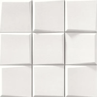 Carrelage mur moderne Block blanc 33x33 cm