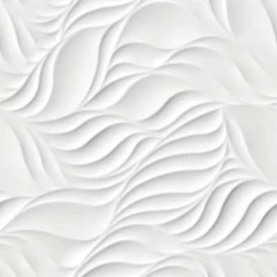 Carrelage mur Polar Leaves white brillo 30x90 cm