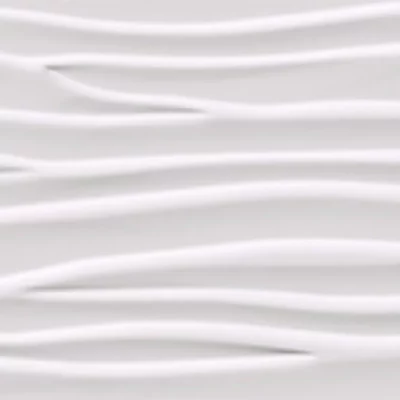 Carrelage mur Polar wave white brillo 30x90 cm