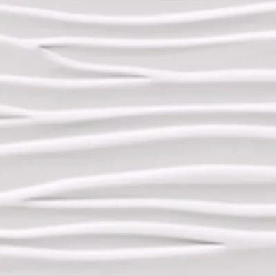 Carrelage mur Polar wave white mate 30x90 cm