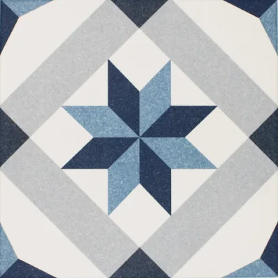 Carrelage sol effet carreaux de ciment Athènes menton blue 25*25