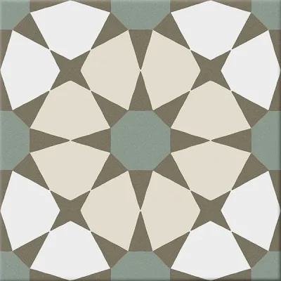 Carrelage sol effet carreaux de ciment Classico prisma warm 20x20 cm