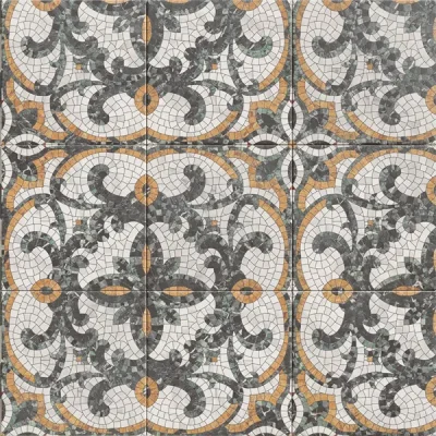 Carrelage sol effet carreaux de ciment Haussman décor mosaïque 20x20 cm