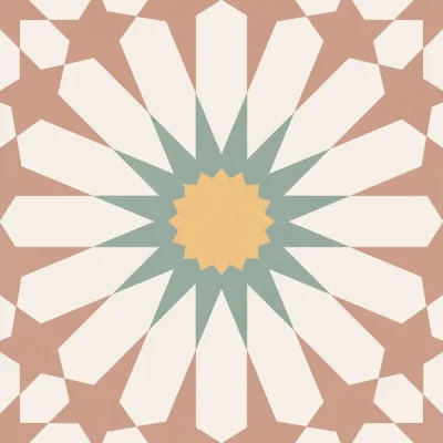 Carrelage sol effet carreaux de ciment Taco Vintage soleil bordeaux 16,5x16,5 cm