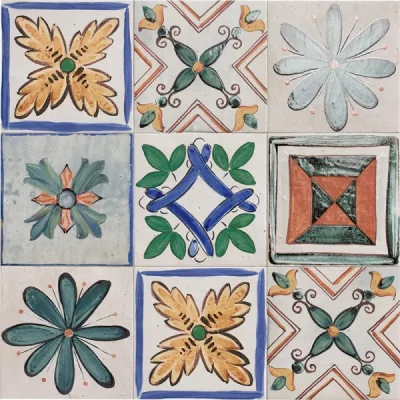 Carrelage sol effet carreaux de ciment Verone décor porto 20x20 cm