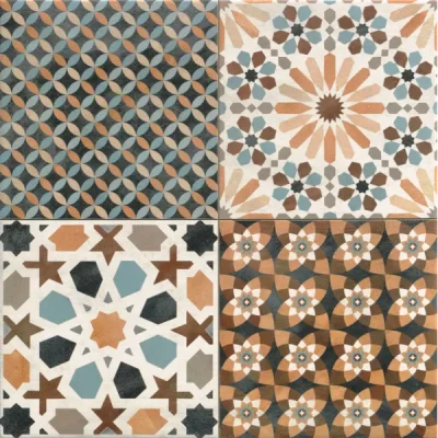 Carrelage sol effet carreaux de ciment Water mix 44x44 cm