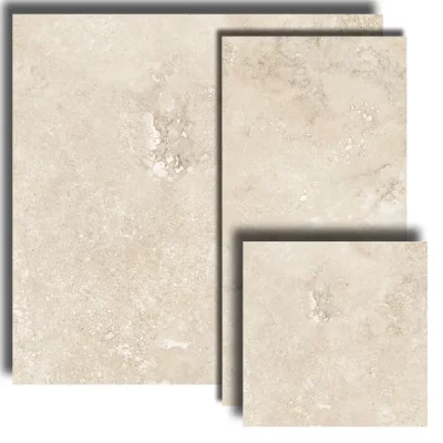 Carrelage sol effet pierre Etna travertin Beige multi-format