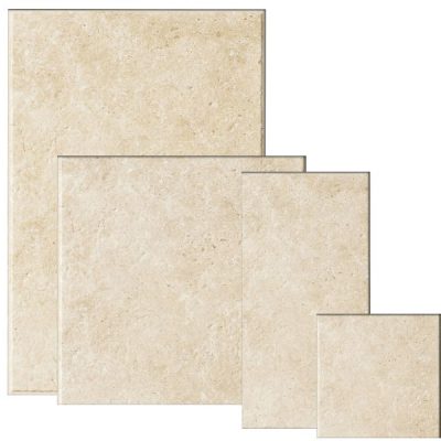 Carrelage sol effet travertin Auvergnat beige multi-format