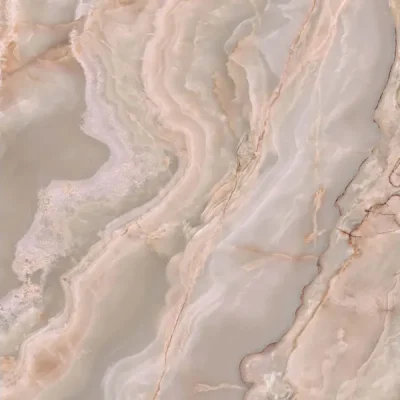 Carrelage sol et mur poli effet marbre Bavaro quartz rose 120x120 cm