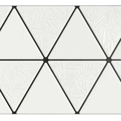 Carrelage sol et mur Utthita Triangle décor flocon 48,5 x 28 cm