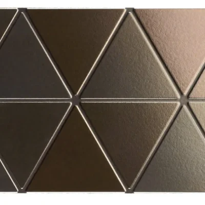 Carrelage sol et mur Utthita Triangle métal 48,5 x 28 cm