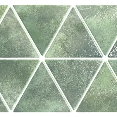Carrelage sol et mur Utthita Triangle vert 48,5 x 28 cm