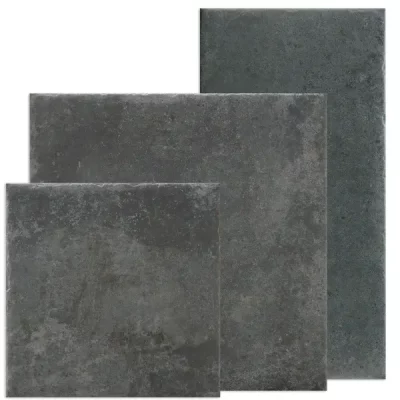 Carrelage sol extérieur effet pierre Opus anthracite R10 Multi-format