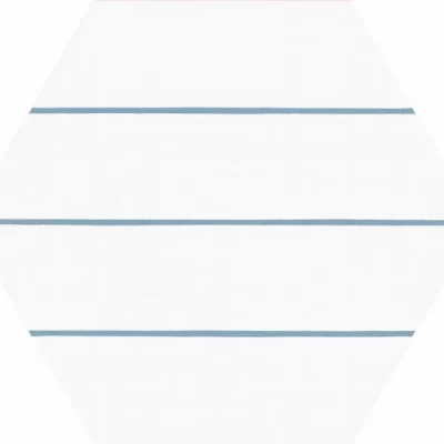 Carrelage sol hexagonal Fontenay Bleu 25x25 cm