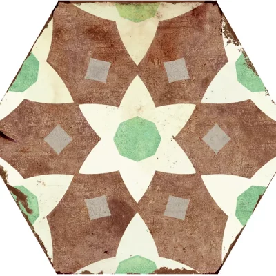 Carrelage sol hexagonal Granada Yasmina 21x25 cm