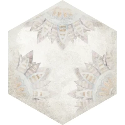 Carrelage sol hexagonal Habitat Flora 21x25 cm
