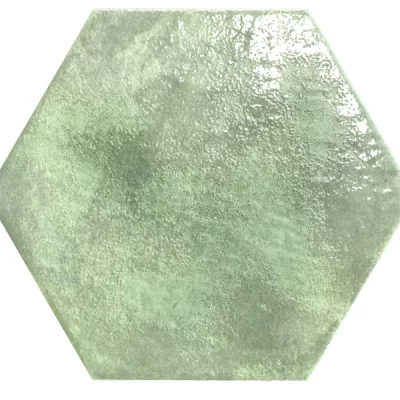 Carrelage sol hexagonal Knack Vert émeraude 28.5x33 cm