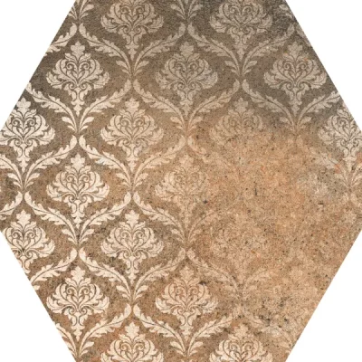 Carrelage sol hexagonal Tomette decors mix 22*25 cm