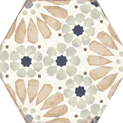 Carrelage sol hexagonal Vagabond Hanna 21x25 cm