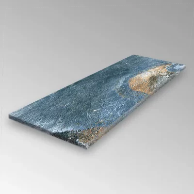 Margelle / plat de marche Pierre de Bali Météor bleu Mix R10 33x120cm