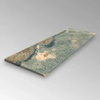 Margelle / plat de marche Pierre de Bali Météor vert Mix R10 33x120cm