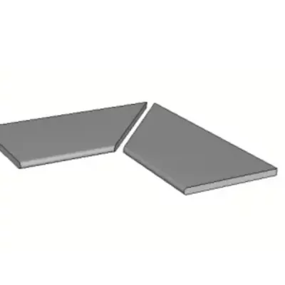 Margelles d'angle droit 90° piscine Séquoia 2.0 30x120 cm (2 pièces)