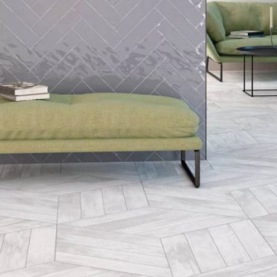 Carrelage aspect zellige gris brillant Colonial Brillo 7.5x30 cm