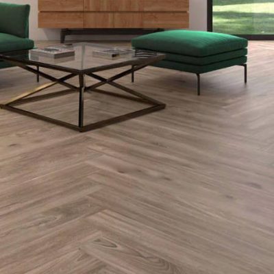 Carrelage aspect parquet chocolat Kootenaï Taupe 20x120 cm