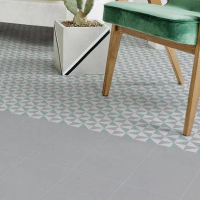 Carrelage aspect carreau ciment multicolore bleu Mallorca Marina 25x25 cm