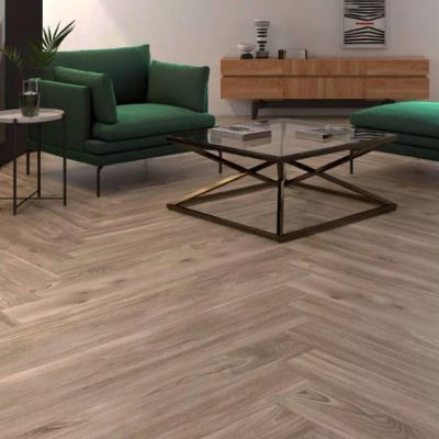 Carrelage aspect parquet chocolat Kootenaï Taupe 20x120 cm