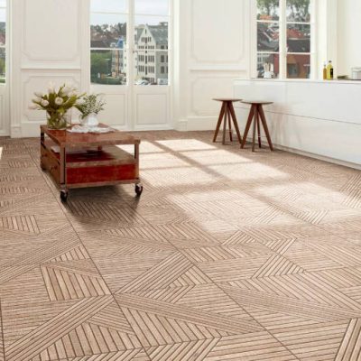 Carrelage aspect parquet Tangram wood oak mat 44x44 cm