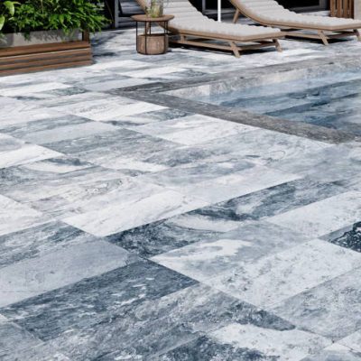 Carrelage aspect pierre Bali ash mat 29,5x60 cm antidérapant