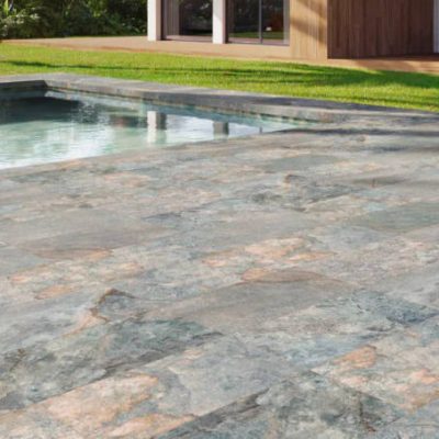 Carrelage aspect pierre Piedra de Bali blue mat 33x60 cm antidérapant