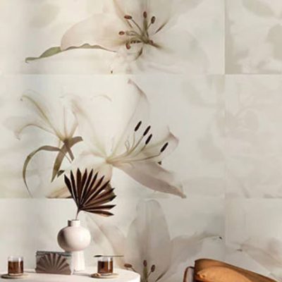 Carrelage effet papier peint Gioia Lilium mat 60x120 cm